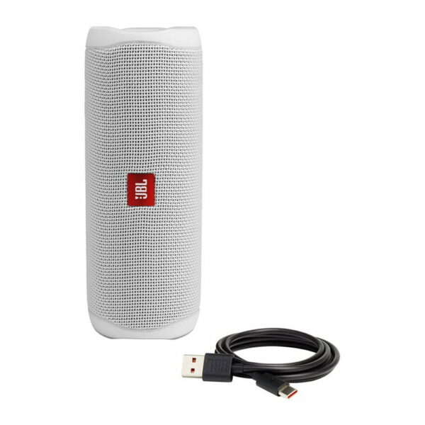 Caixa de Som JBL Flip 5 Bluetooth Portátil - Branco - Image 5