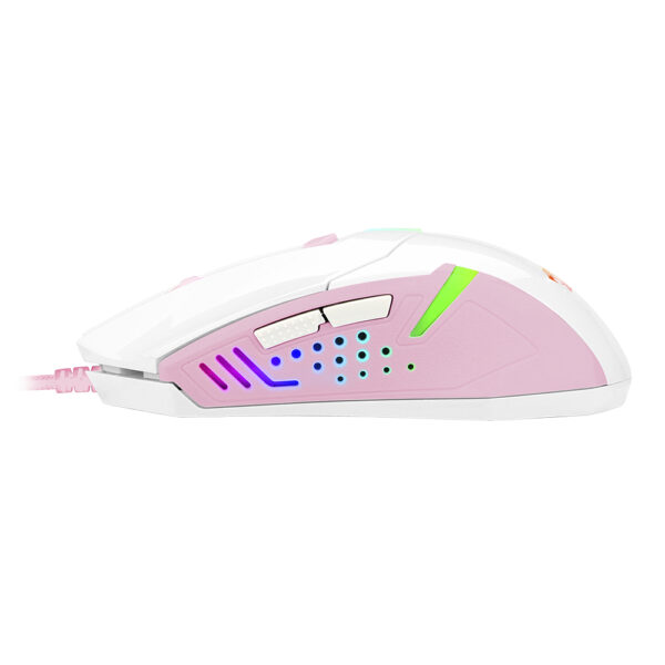 Mouse Gamer Redragon Centrophorus RGB - Branco com Rosa - Image 7