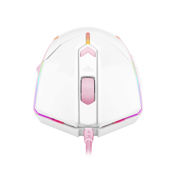 Mouse Gamer Redragon Centrophorus RGB - Branco com Rosa - Image 6