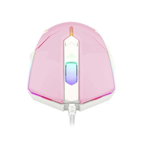 Mouse Gamer Redragon Centrophorus RGB - Rosa com Branco - Image 7