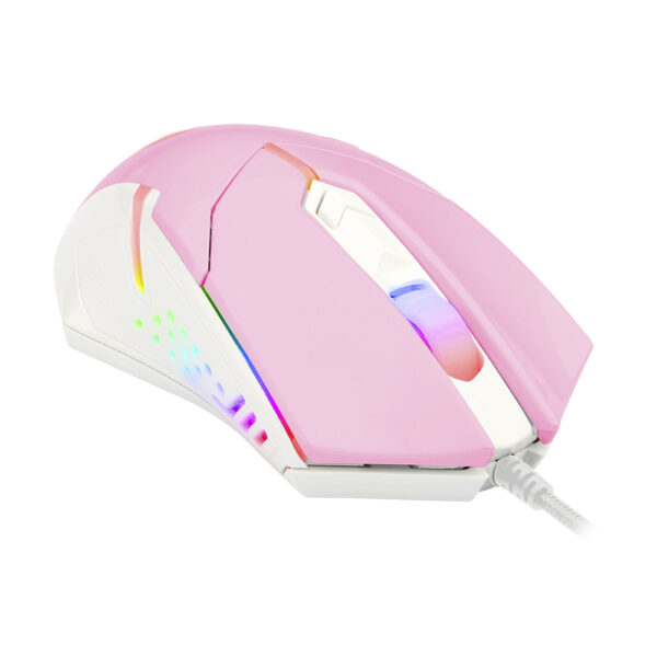 Mouse Gamer Redragon Centrophorus RGB - Rosa com Branco - Image 5