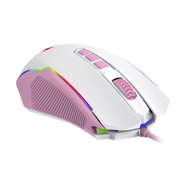 Mouse Gamer Redragon Ranger Bubblegum RGB - Branco com Rosa - Image 3