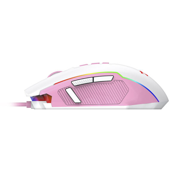 Mouse Gamer Redragon Ranger Bubblegum RGB - Branco com Rosa - Image 6