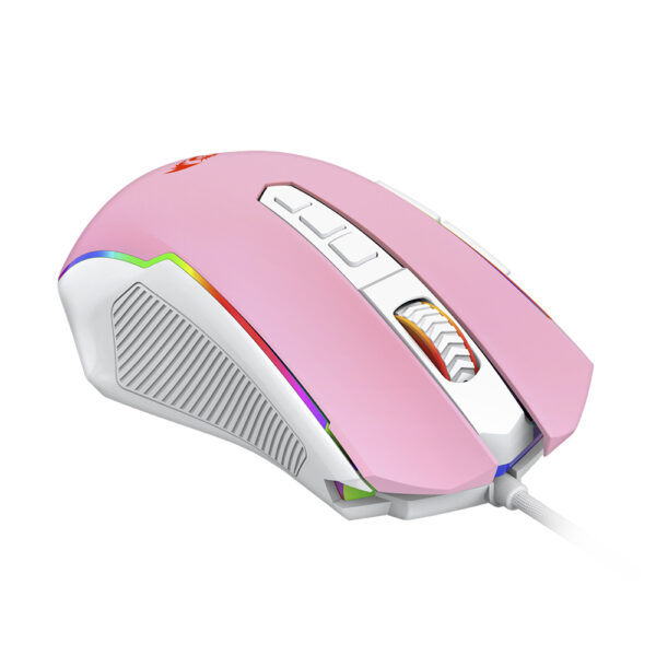 Mouse Gamer Redragon Ranger Bubblegum RGB - Rosa com Branco - Image 6