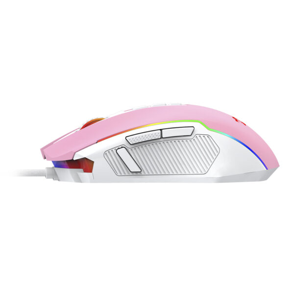 Mouse Gamer Redragon Ranger Bubblegum RGB - Rosa com Branco - Image 7