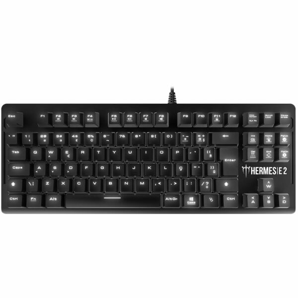 Teclado Gamer Gamdias Hermes E2 Led Branco - Switch Blue