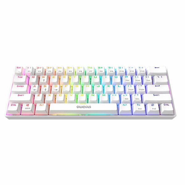 Teclado Gamer Gamdias Hermes E3 RGB Switch Brown - Branco - Image 2