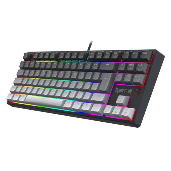 Teclado Gamer Redragon Daksa RGB Switch Brown - Preto e Cinza - Image 2