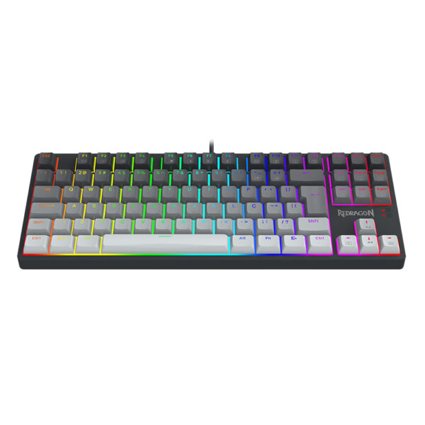 Teclado Gamer Redragon Daksa RGB Switch Brown - Preto e Cinza - Image 7