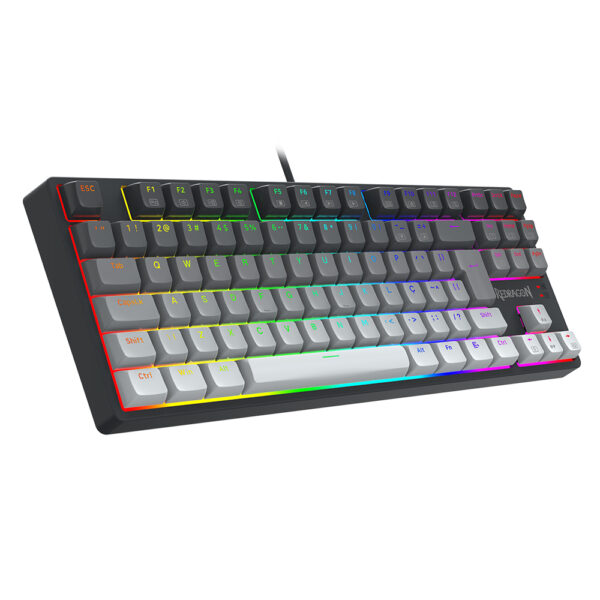 Teclado Gamer Redragon Daksa RGB Switch Brown - Preto e Cinza - Image 4