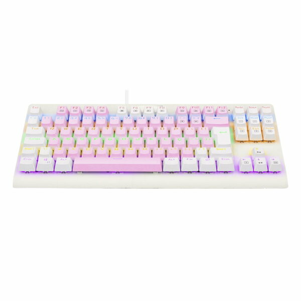 Teclado Gamer Redragon Dark Avenger Rainbow Switch Blue - Rosa com Branco - Image 7