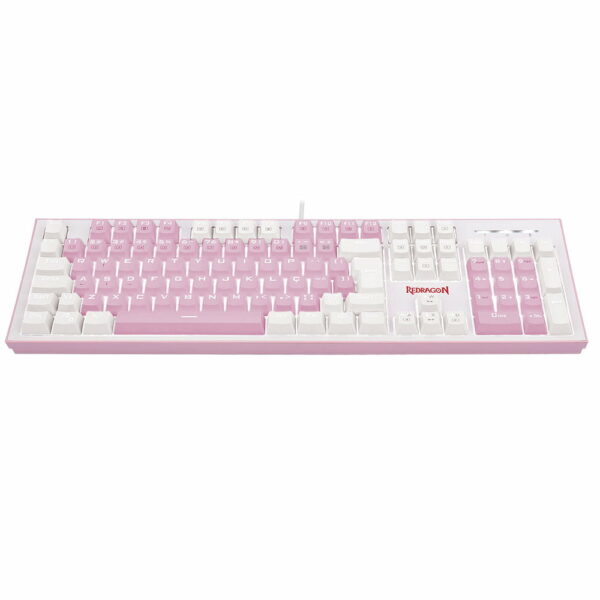 Teclado Gamer Redragon Hades Switch Blue - Rosa e Branco - Image 8