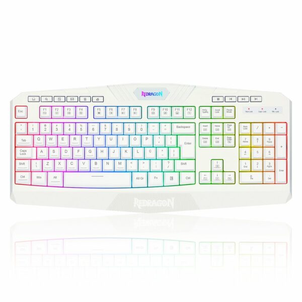 Teclado Gamer Redragon Harpe 2 RGB – Branco