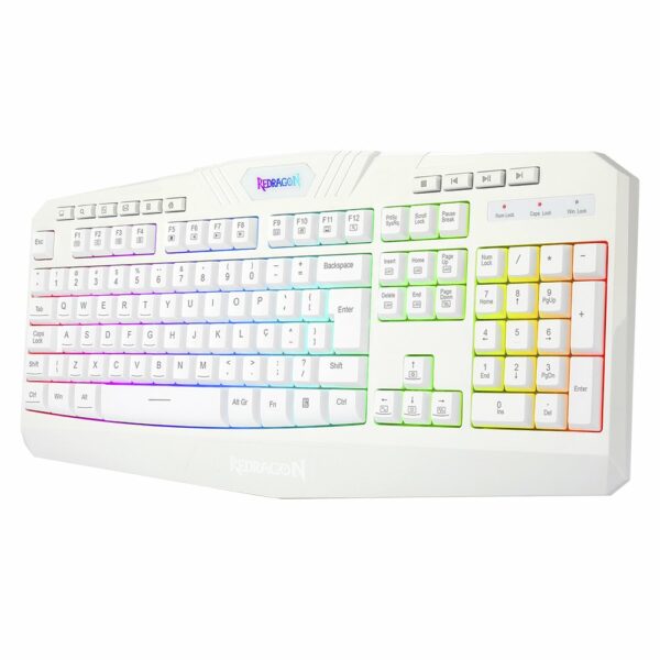 Teclado Gamer Redragon Harpe 2 RGB – Branco - Image 2