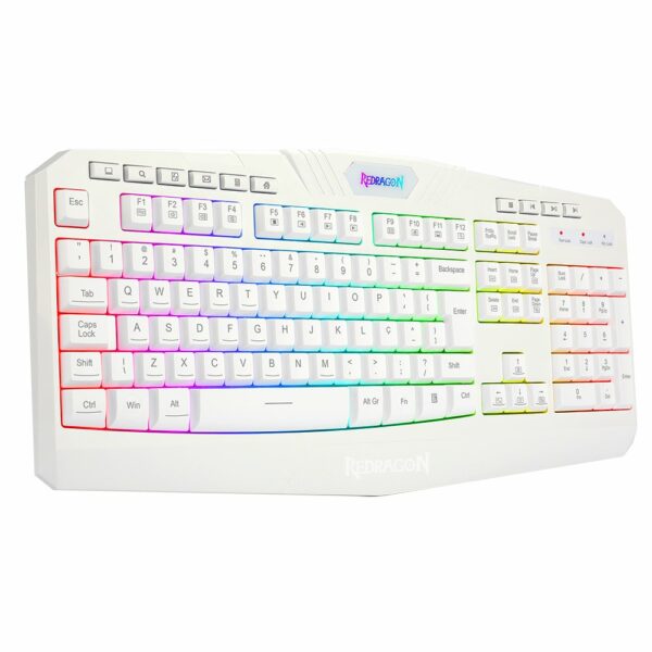 Teclado Gamer Redragon Harpe 2 RGB – Branco - Image 6