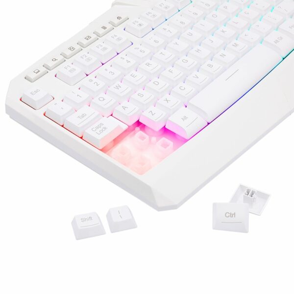 Teclado Gamer Redragon Harpe 2 RGB – Branco - Image 4