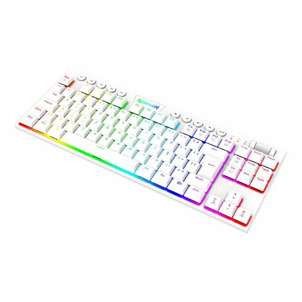 Teclado Gamer Redragon Horus TKL RGB, Branco - Switch Blue - Image 4