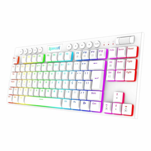 Teclado Gamer Redragon Horus TKL RGB, Branco - Switch Blue - Image 5