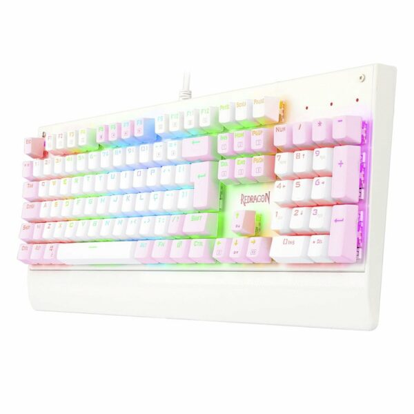 Teclado Gamer Redragon Kala Switch Blue - Branco com Rosa - Image 5