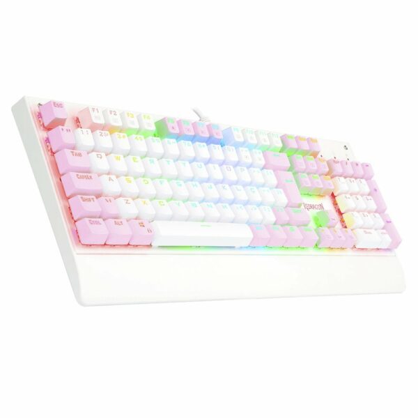 Teclado Gamer Redragon Kala Switch Blue - Branco com Rosa - Image 2