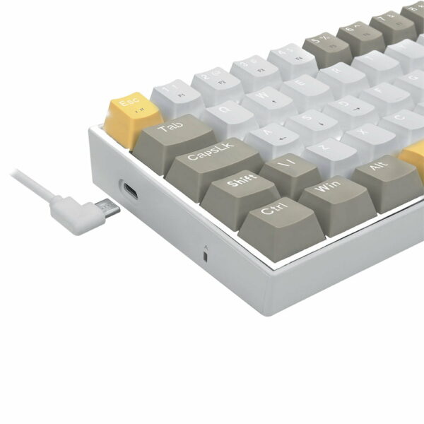 Teclado Gamer Redragon Lakshmi Rainbow - Amarelo/Branco/Cinza - Image 5