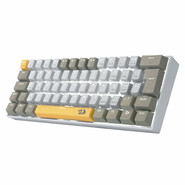 Teclado Gamer Redragon Lakshmi Rainbow - Amarelo/Branco/Cinza - Image 2