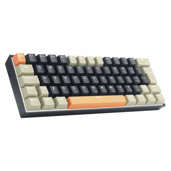 Teclado Gamer Redragon Lakshmi Rainbow - Laranja/Preto/Cinza - Image 2