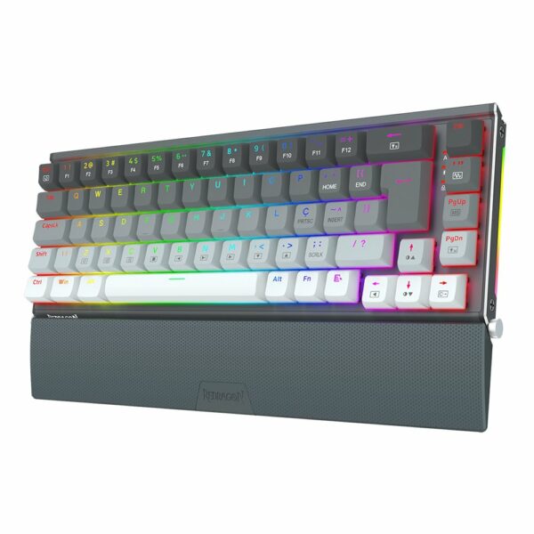 Teclado Gamer Redragon Shaco RGB Switch Brown - Branco e Cinza - Image 7