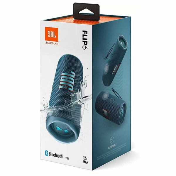 Caixa de Som JBL Flip 6 Bluetooth Portátil - Azul - Image 8