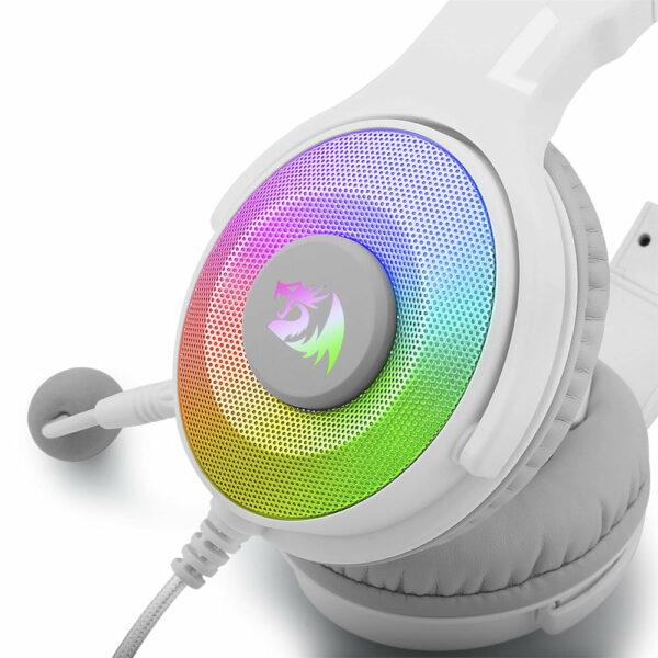 Headset Gamer Redragon Pandora RGB - Branco - Image 3