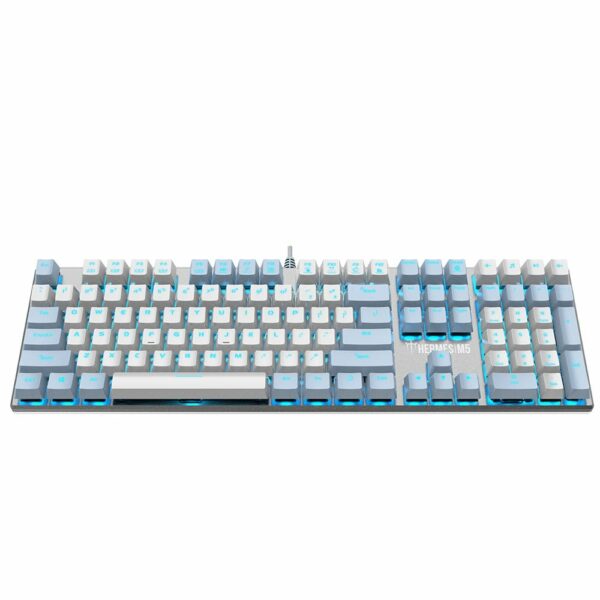 Teclado Gamer Gamdias Hermes M5, US, Switch Blue - Branco e Azul - Image 4