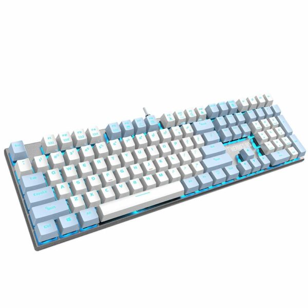 Teclado Gamer Gamdias Hermes M5, US, Switch Blue - Branco e Azul - Image 2