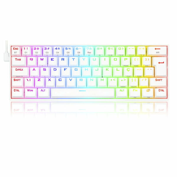 Teclado Gamer Mecânico Draconic K530W Redragon RGB - Branco