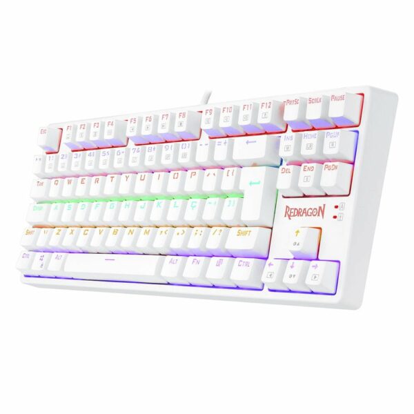 Teclado Gamer Mecânico Redragon Daksa Lunar White - Switch Brown - Image 6