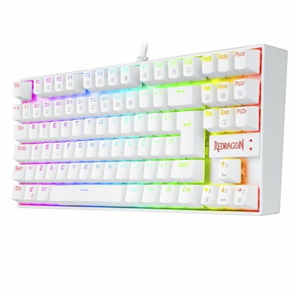 Teclado Gamer Mecânico Redragon Kumara Lunar White, RGB - Switch Outemu Black - Image 2