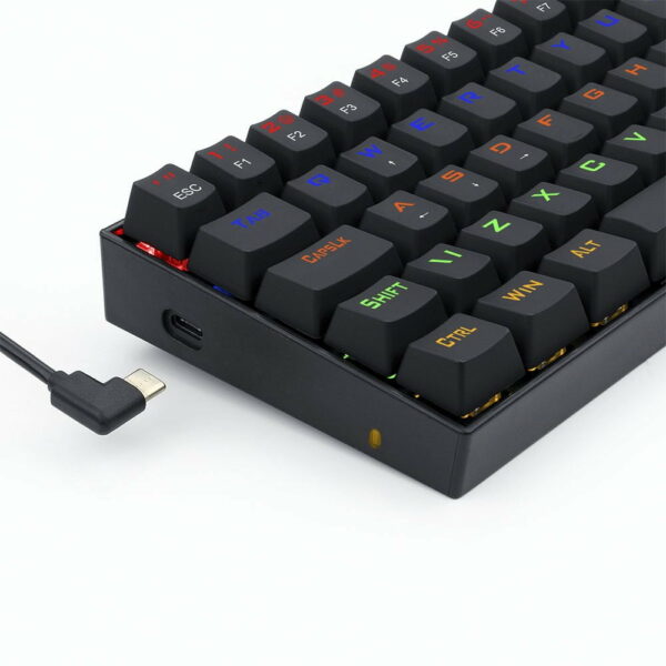 Teclado Gamer Mecânico Redragon Lakshmi Preto K606R, LED Rainbow, Switch Blue - Image 3