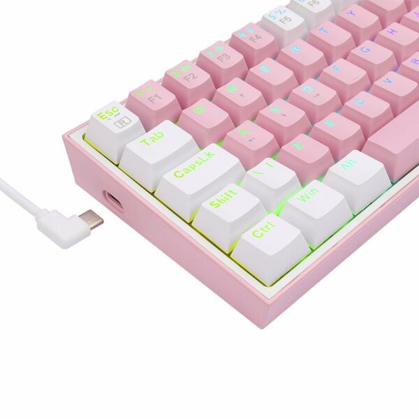 Teclado Gamer Redragon Fizz Sakura Bubblegum - RGB - Image 2