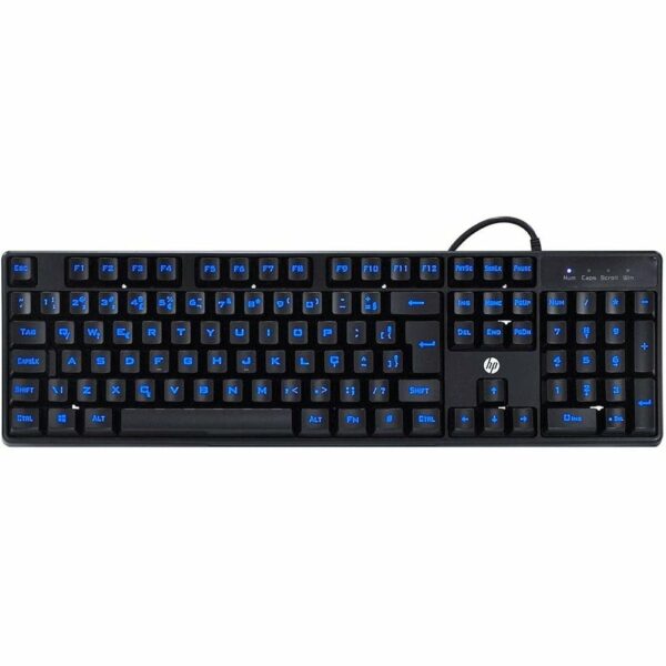 Teclado HP K300 Led Azul ABNT2 - Preto