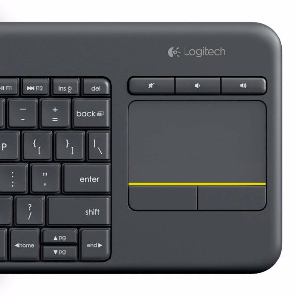 Teclado Logitech Plus Sem Fio Para Smart TV Touchpad Multimídia ABNT2 - K400 - Image 2