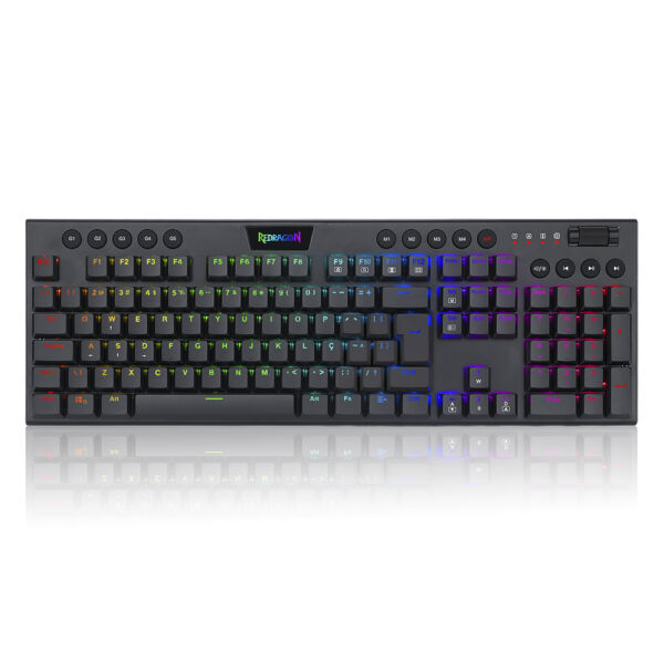 Teclado Gamer Redragon Horus K619-RGB Switch Brown - Preto