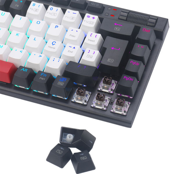 Teclado Gamer Redragon Magic-Wand Mini Pro K635WBR-RGB Switch Brown - Image 7