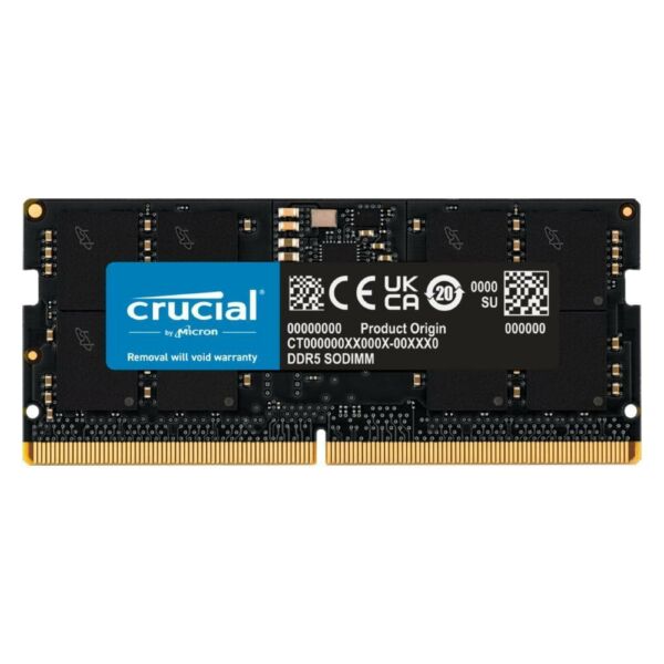 Memória Notebook 16GB DDR5 4800MHZ Crucial Sodimm CL40 - CT16G48C40S5