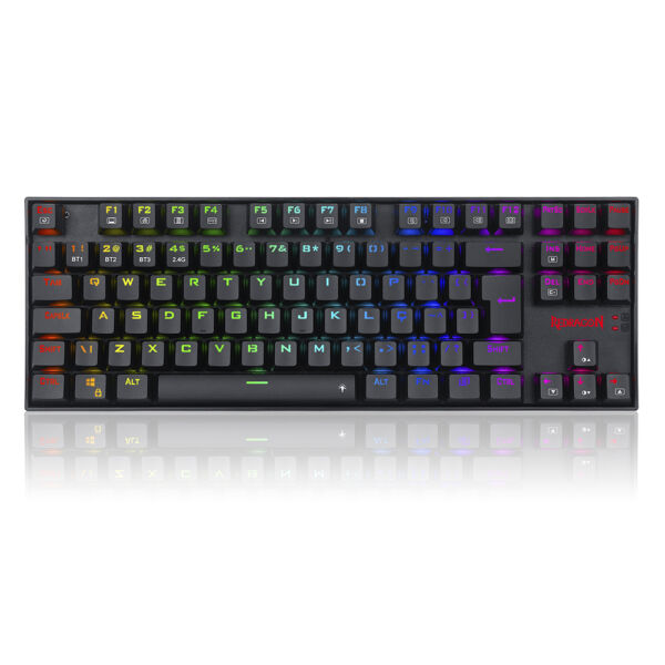 Teclado Gamer Kumara PRO RGB Sem Fio Switch Red K552RGB-BRS-B - Preto