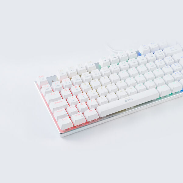 Teclado Gamer Mecânico A+Plus Tech Barak Led Rainbow Switch Red ABNT2 - Branco - Image 3